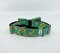 Easter Martingale Dog Collar With Optional Flower Or Bow Tie Eggs And Flowers On Teal Slip On Collar Sizes S, M, L, XL product 3